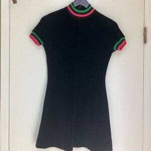 Vintage High-Neck Mini Dress